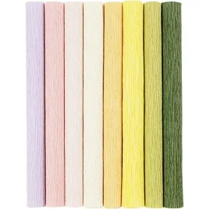 Crepe Paper 25x60cm Crêpe 180% 105g Pastel Colours 8 Sheets Stretchable Decor