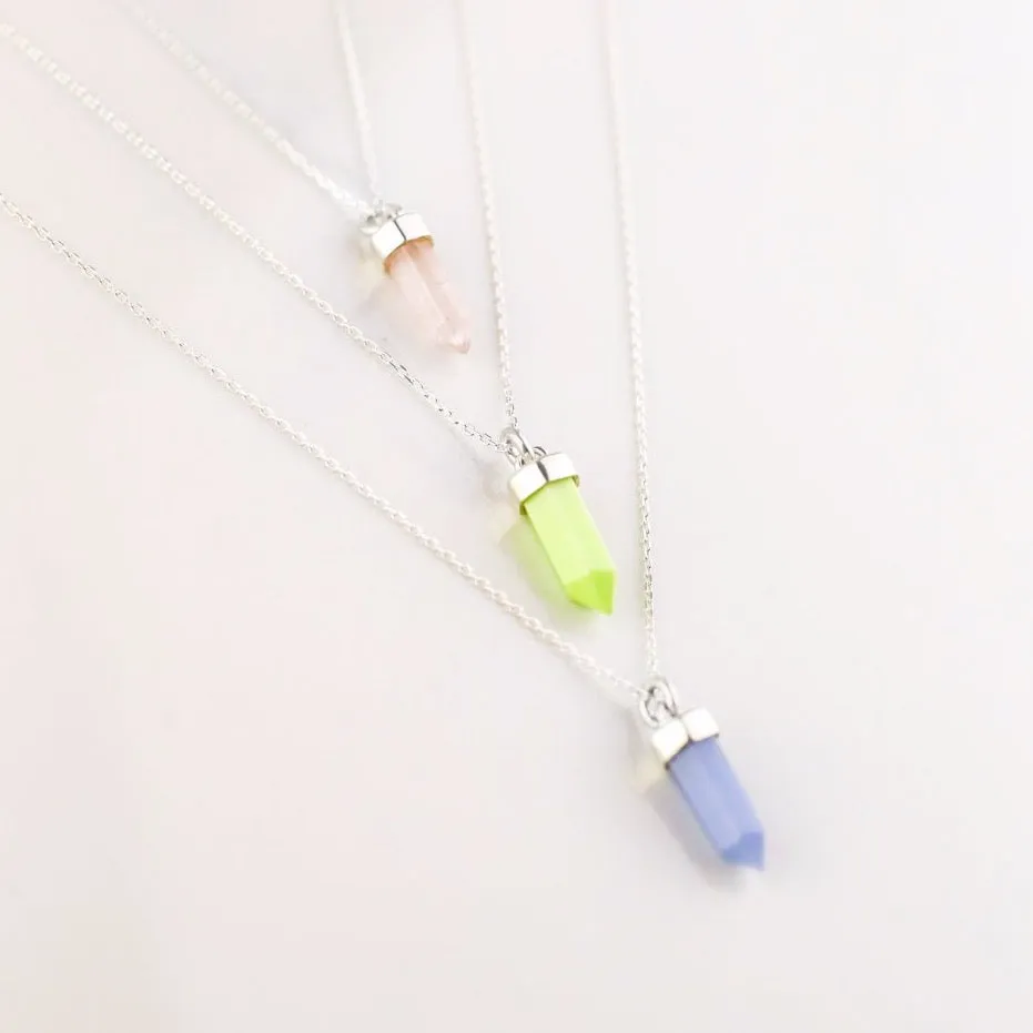 CRYSTAL POINT NECKLACE | CHRYSOPRASE