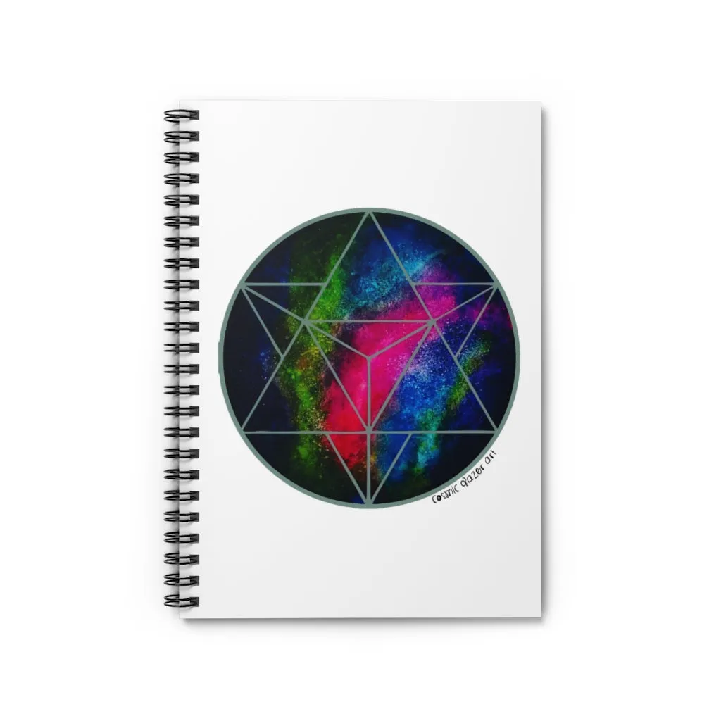 Crystalline Merkabah Spiral Notebook - Ruled Line