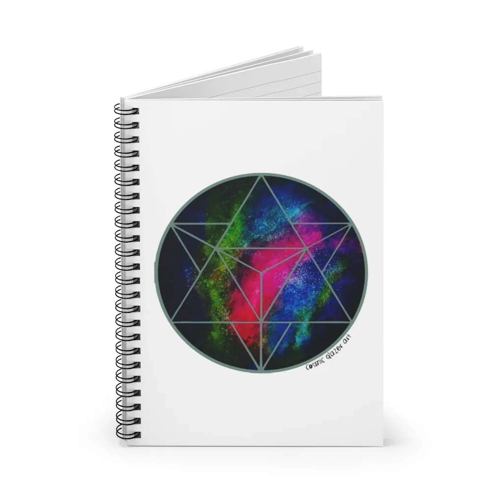 Crystalline Merkabah Spiral Notebook - Ruled Line