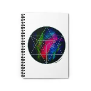 Crystalline Merkabah Spiral Notebook - Ruled Line