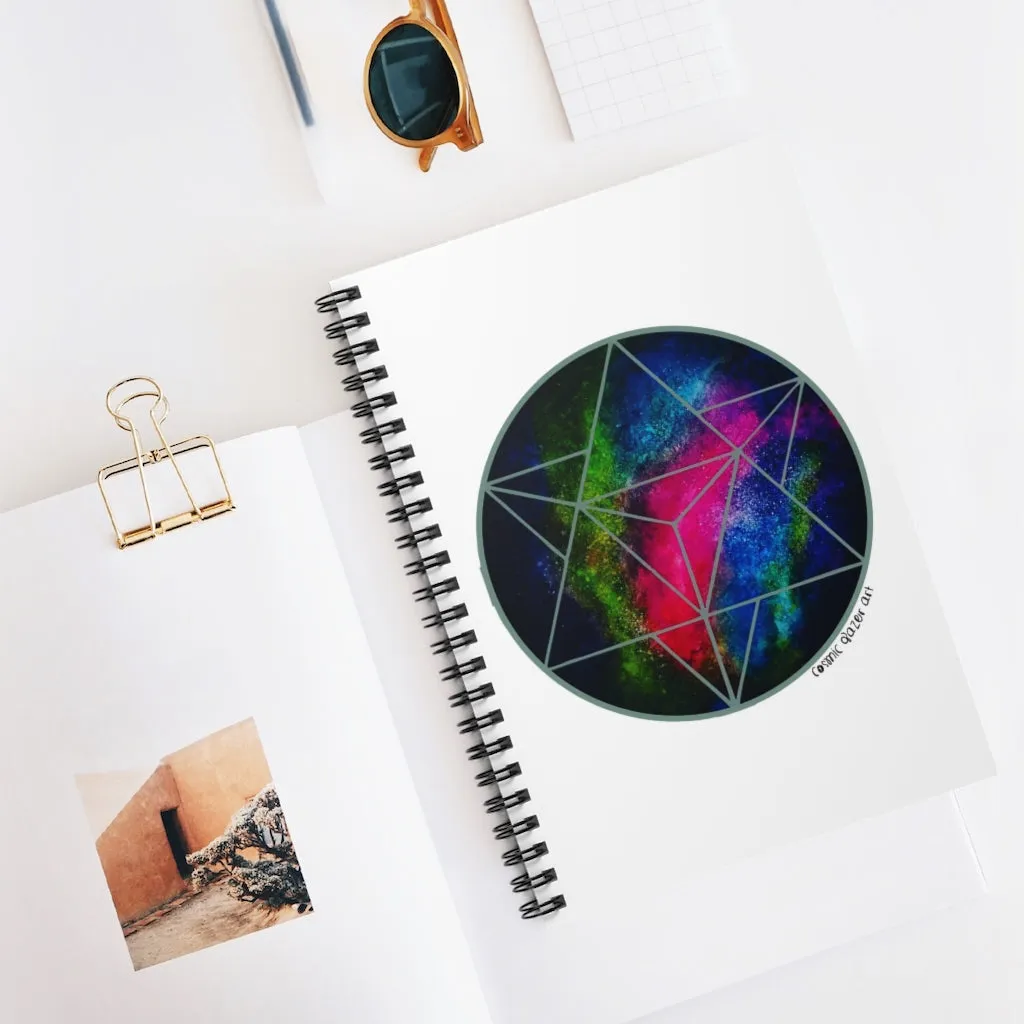 Crystalline Merkabah Spiral Notebook - Ruled Line
