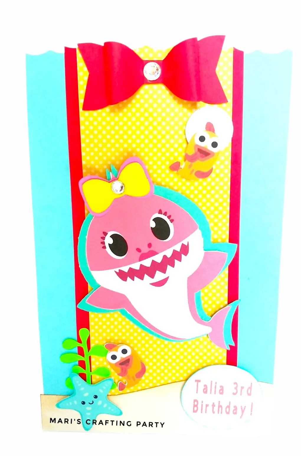 Custom Baby Shark Party Bags.
