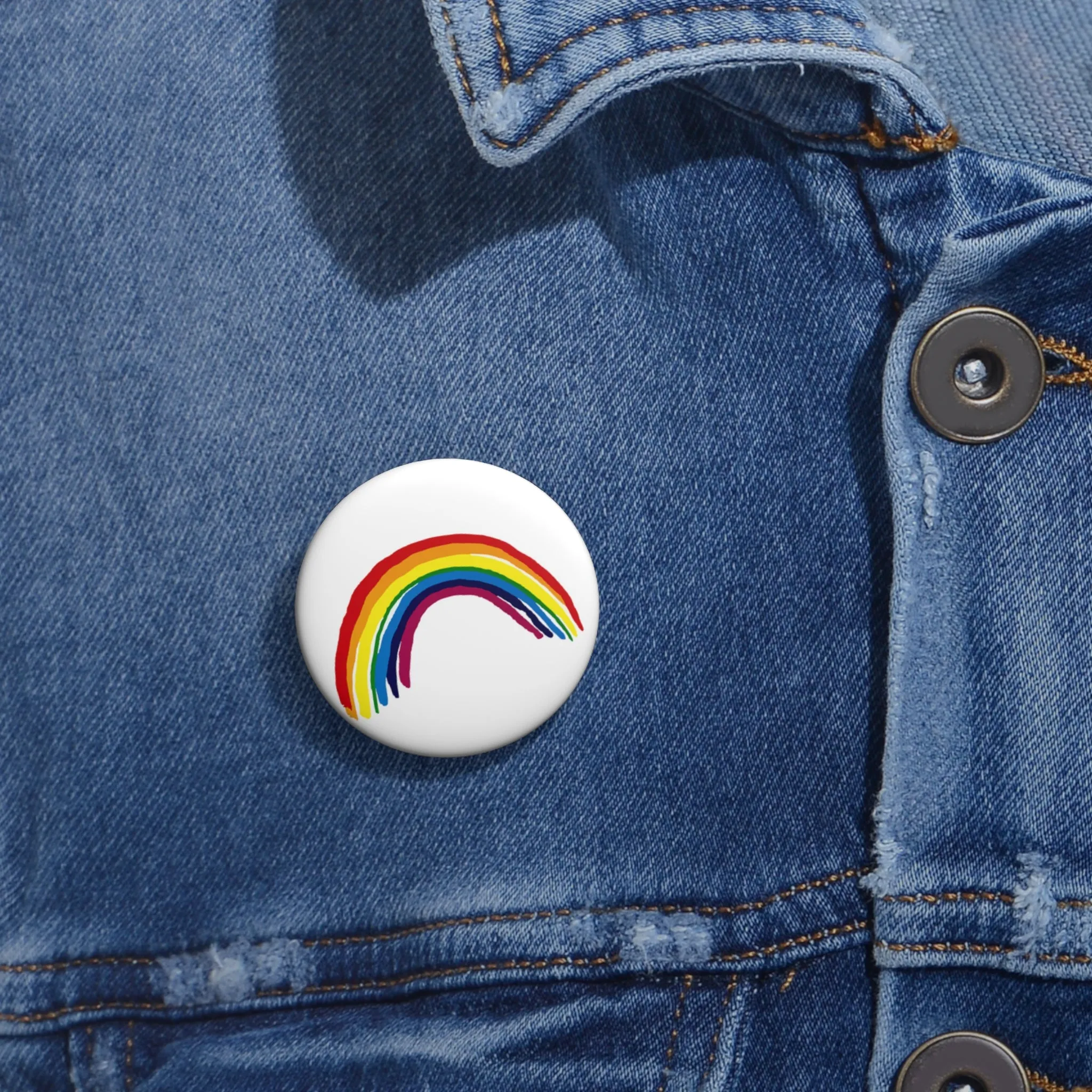 Custom Pin Buttons Rainbow