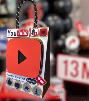 Custom YouTube Theme Party Bags / 10 pcs.