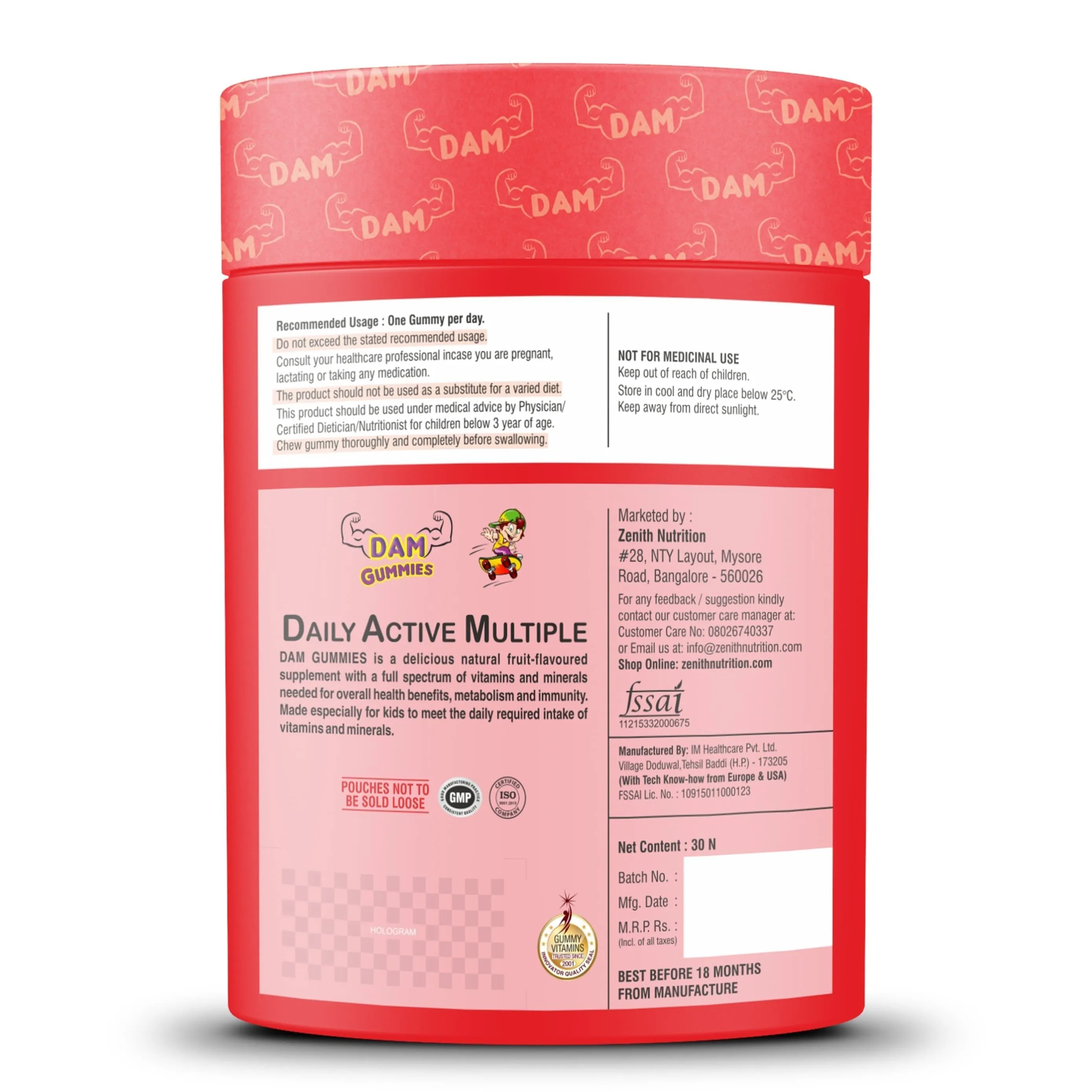 Daily Active Multiple Gummies - 30 Count