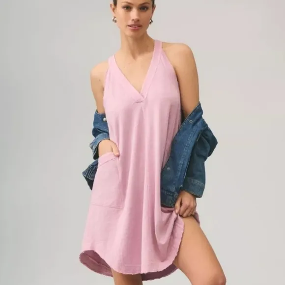 Daily Practice By Anthropologie The Carlie  V-Neck Mini Dress New With T…