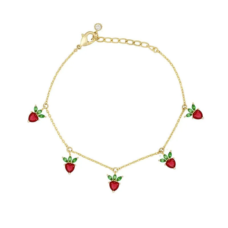 Dainty Colorful Crystal Fruits Bracelet