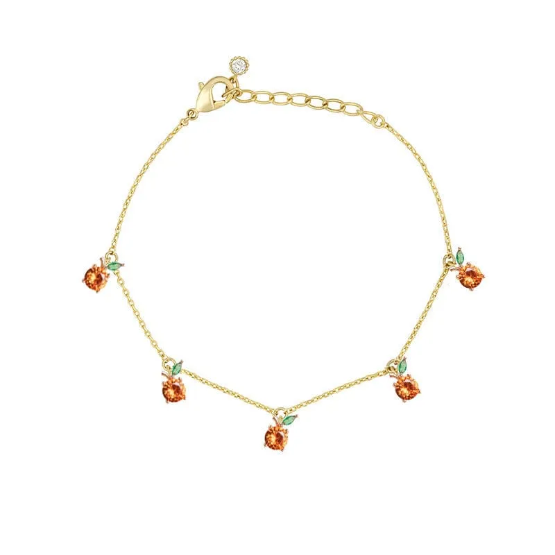 Dainty Colorful Crystal Fruits Bracelet