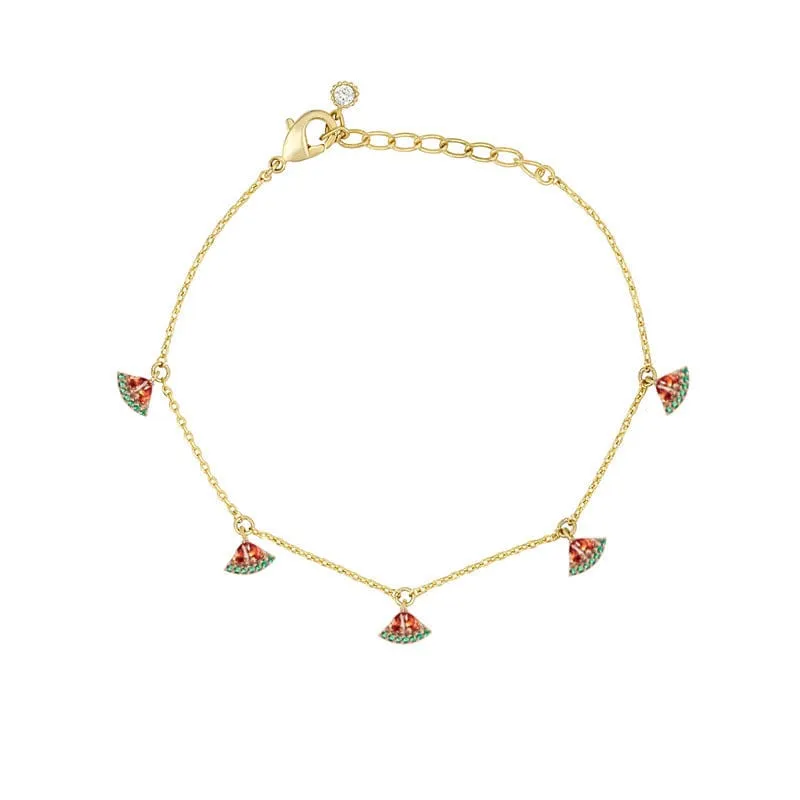 Dainty Colorful Crystal Fruits Bracelet