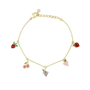 Dainty Colorful Crystal Fruits Bracelet
