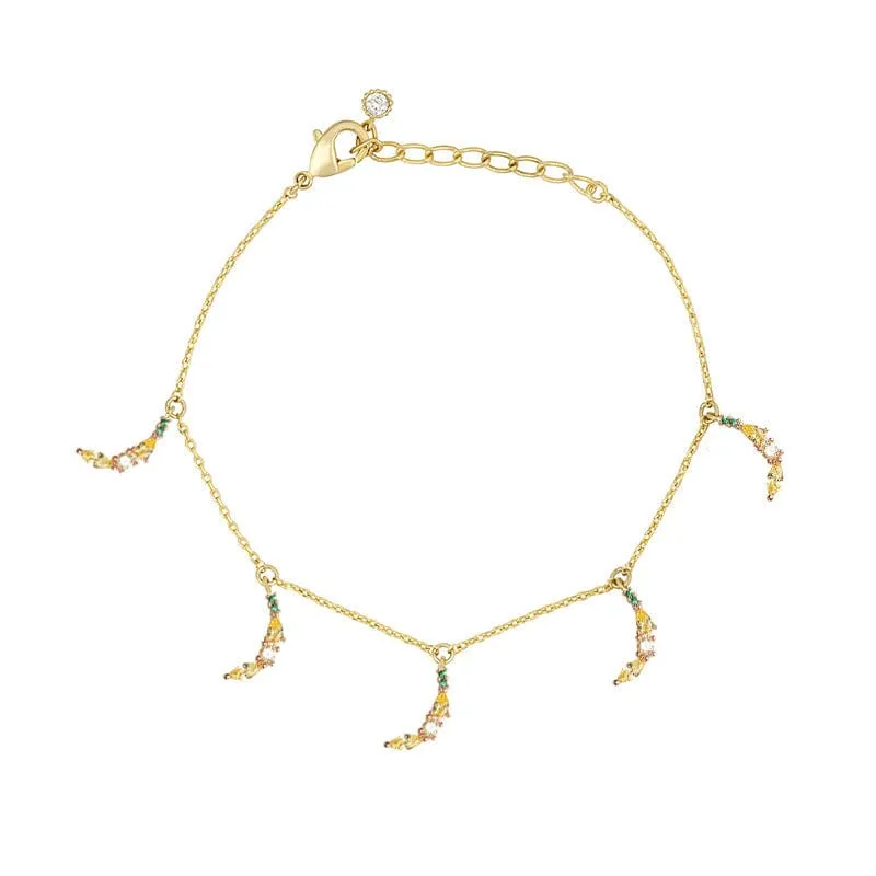 Dainty Colorful Crystal Fruits Bracelet