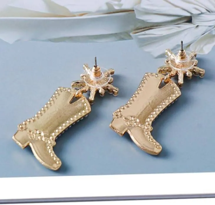 Dallas Cowboys Silver Beaded Boot Dangle Earrings