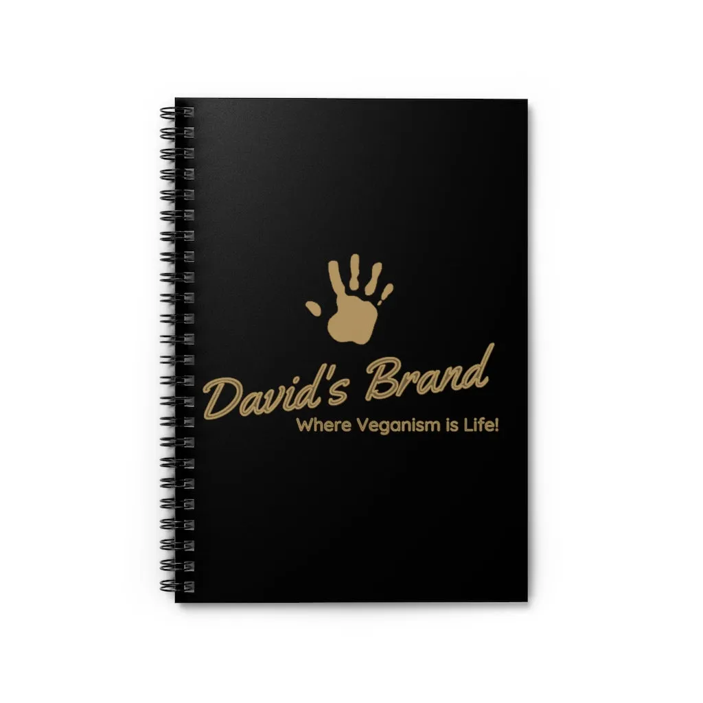 David's Brand Gold Spiral Notebook - Ruled Line