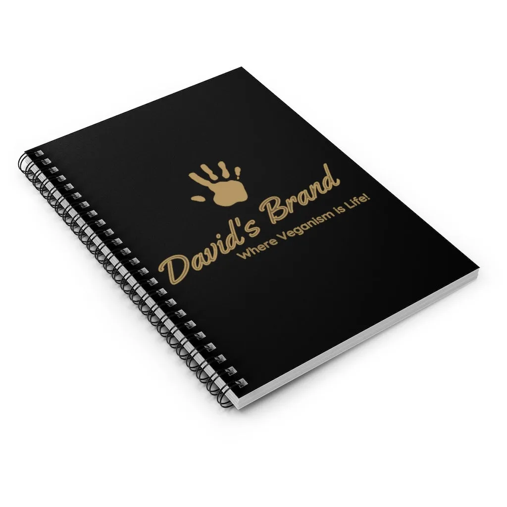 David's Brand Gold Spiral Notebook - Ruled Line
