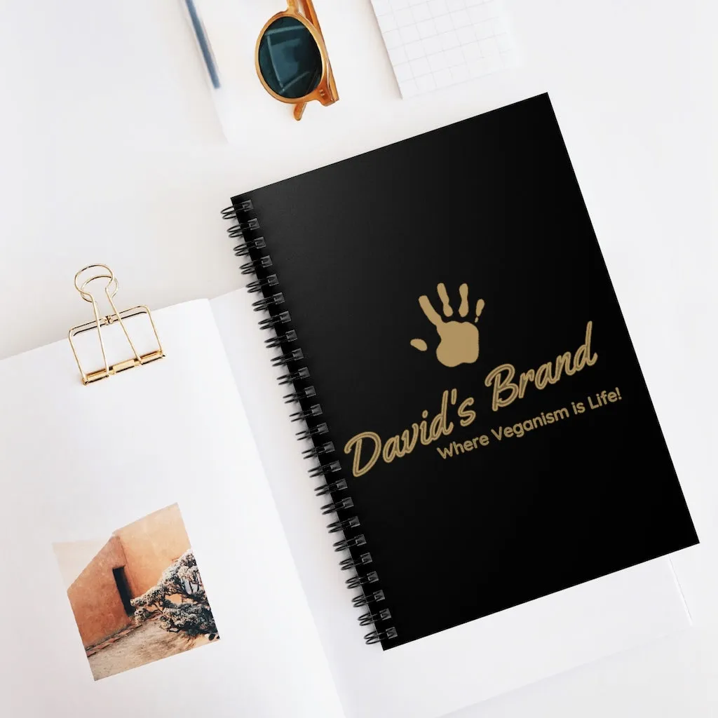 David's Brand Gold Spiral Notebook - Ruled Line