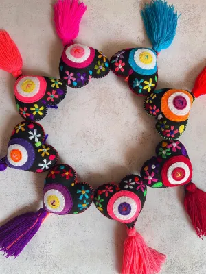 De Colores Corazón de Pompom