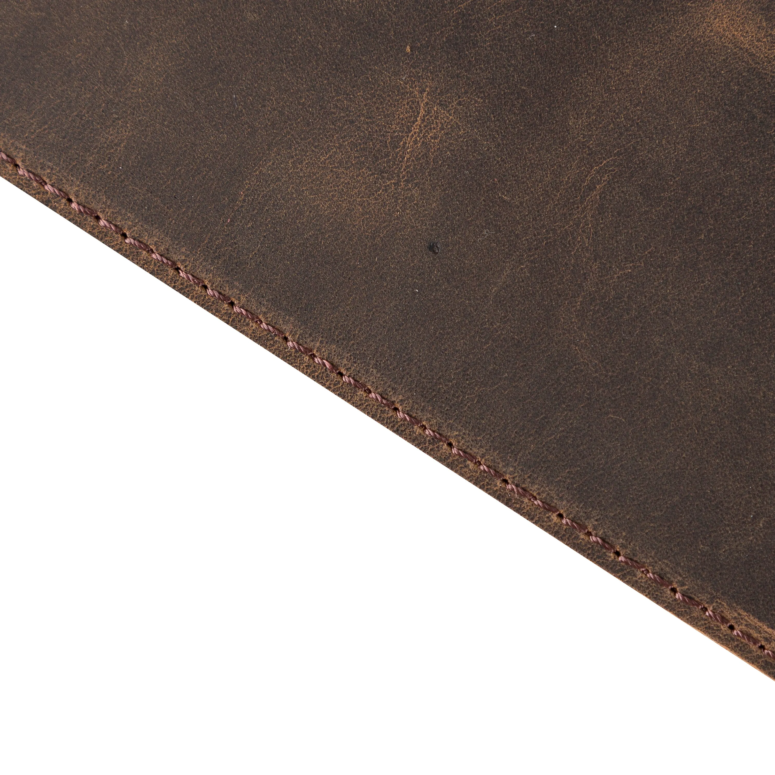 DelfiCase Genuine Dark Brown Leather Deskmat, Computer Pad, Office Desk Pad