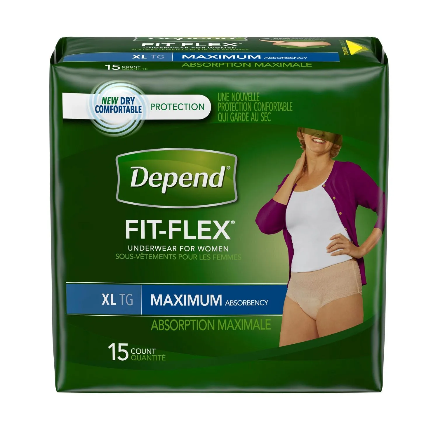 Depend Fit-Flex Underwear for Women Maximum Absorbency