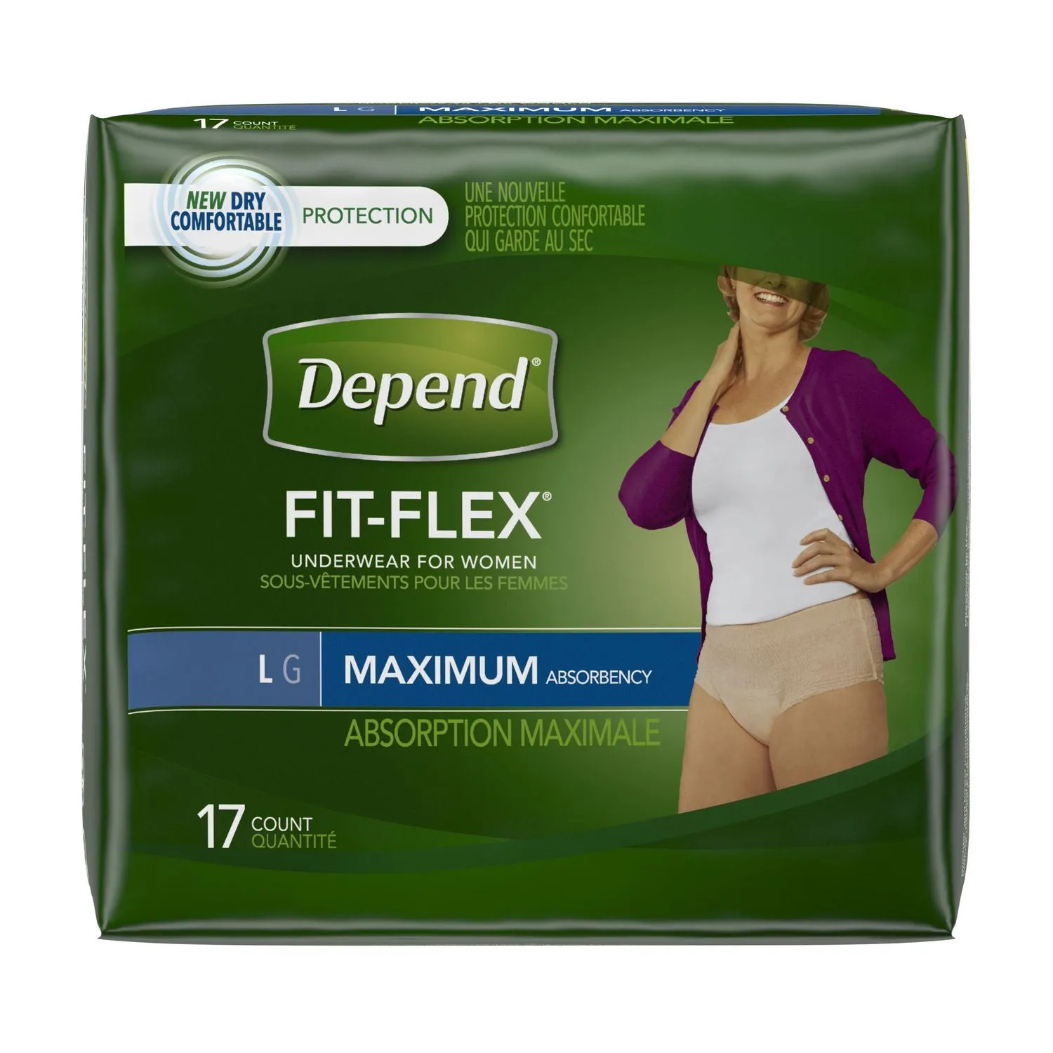 Depend Fit-Flex Underwear for Women Maximum Absorbency