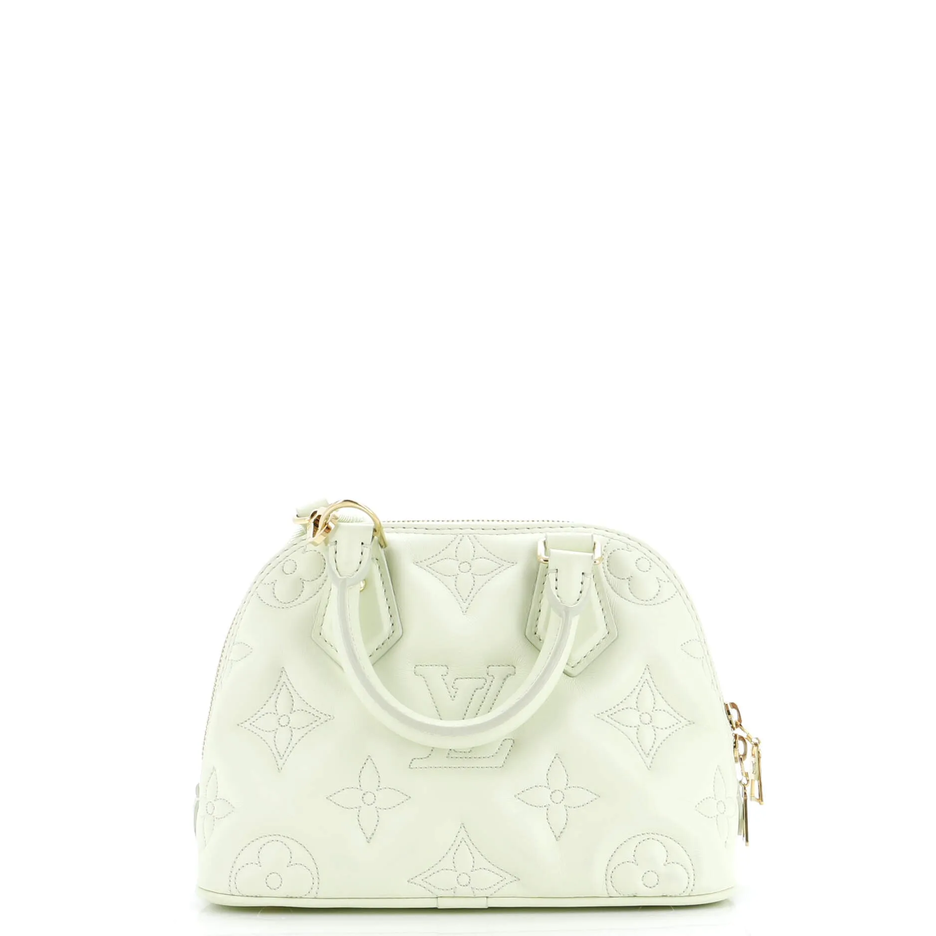 Designer Alma Handbag Bubblegram Leather BB