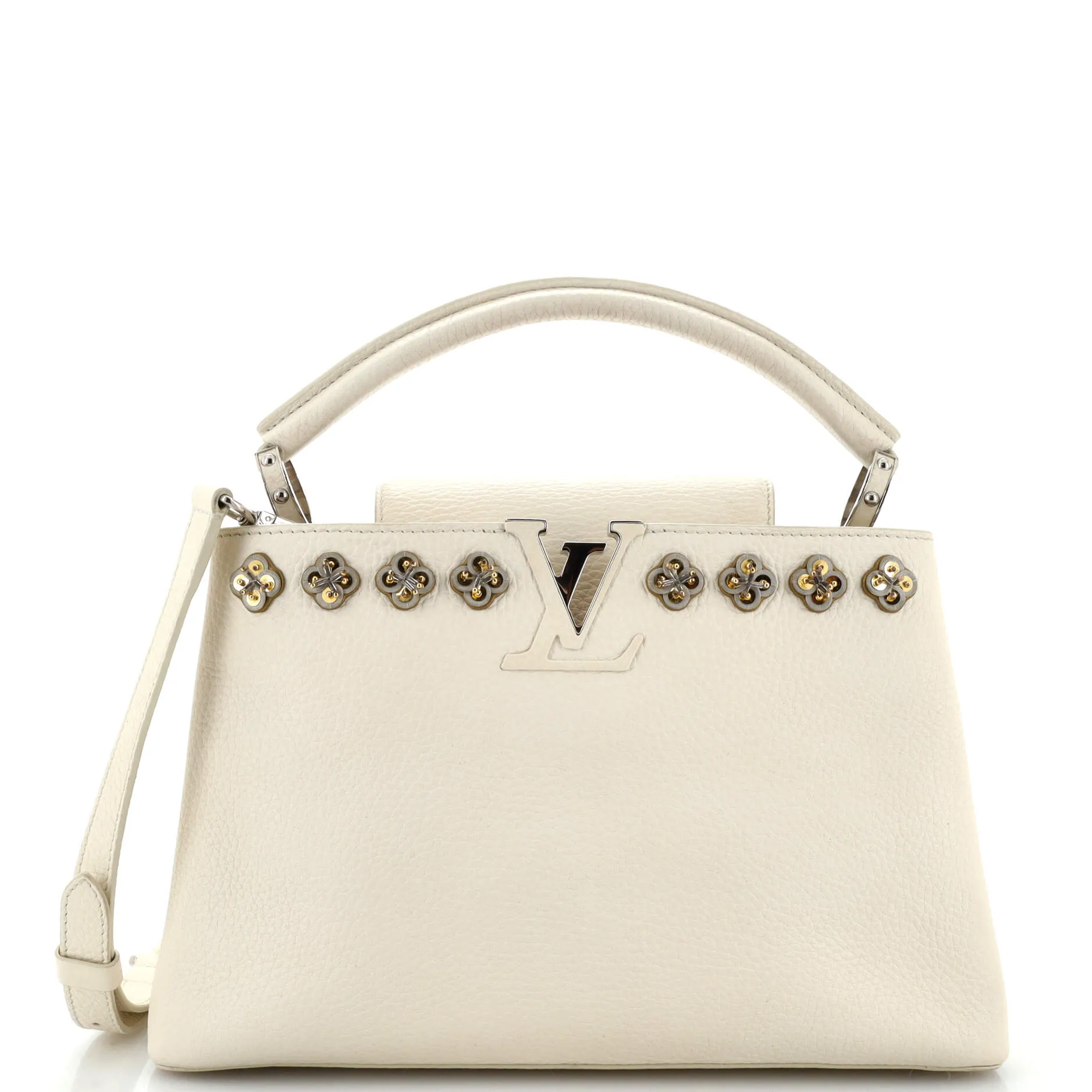 Designer Capucines Bag Leather with Embellished Detail PM