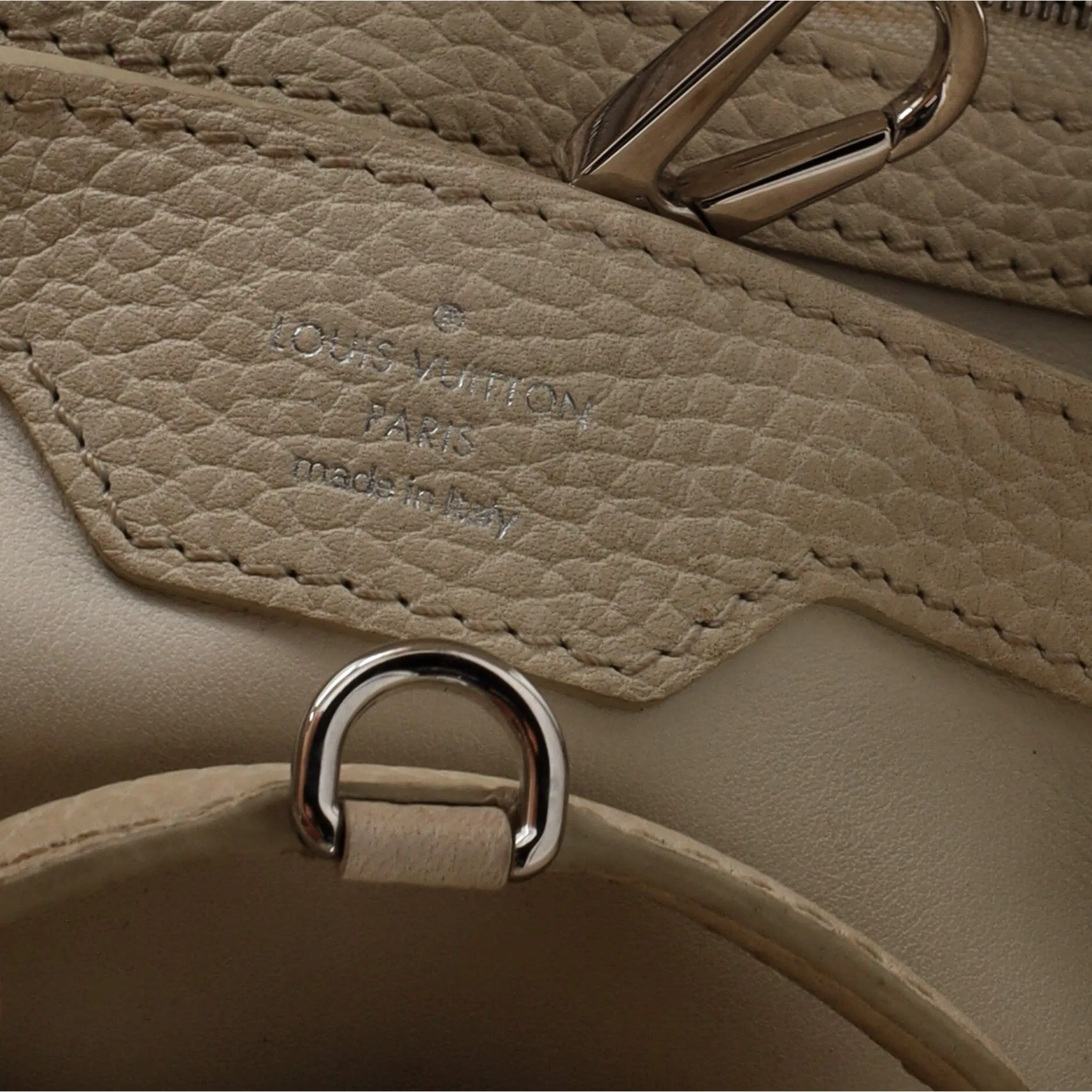 Designer Capucines Bag Leather with Embellished Detail PM
