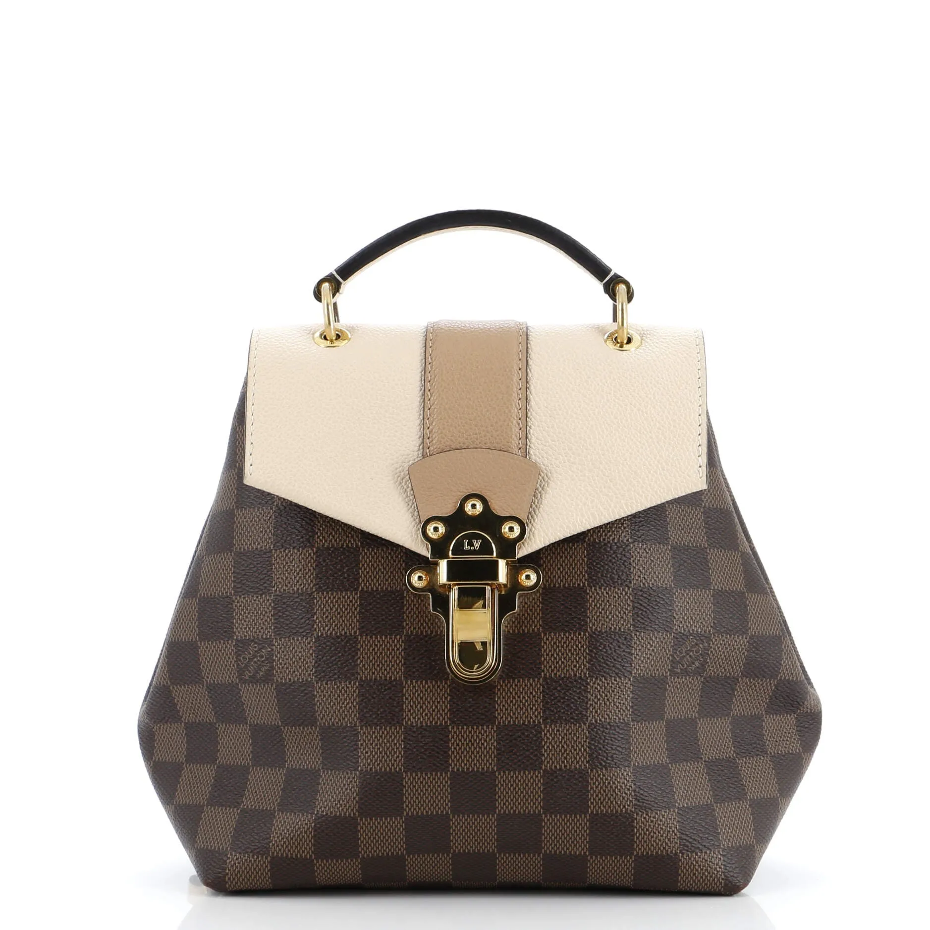 Designer Clapton Backpack Damier and Leather