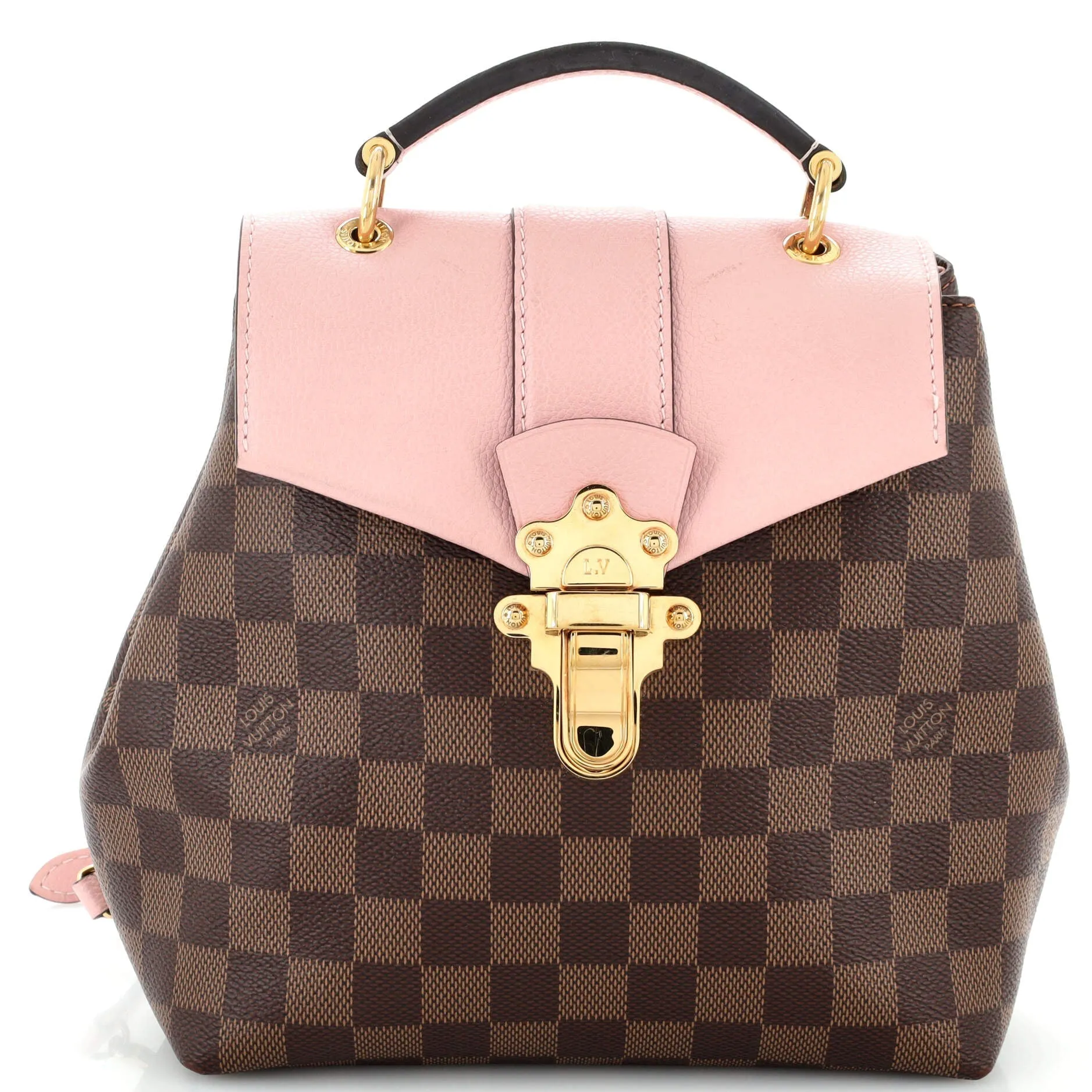 Designer Clapton Backpack Damier and Leather