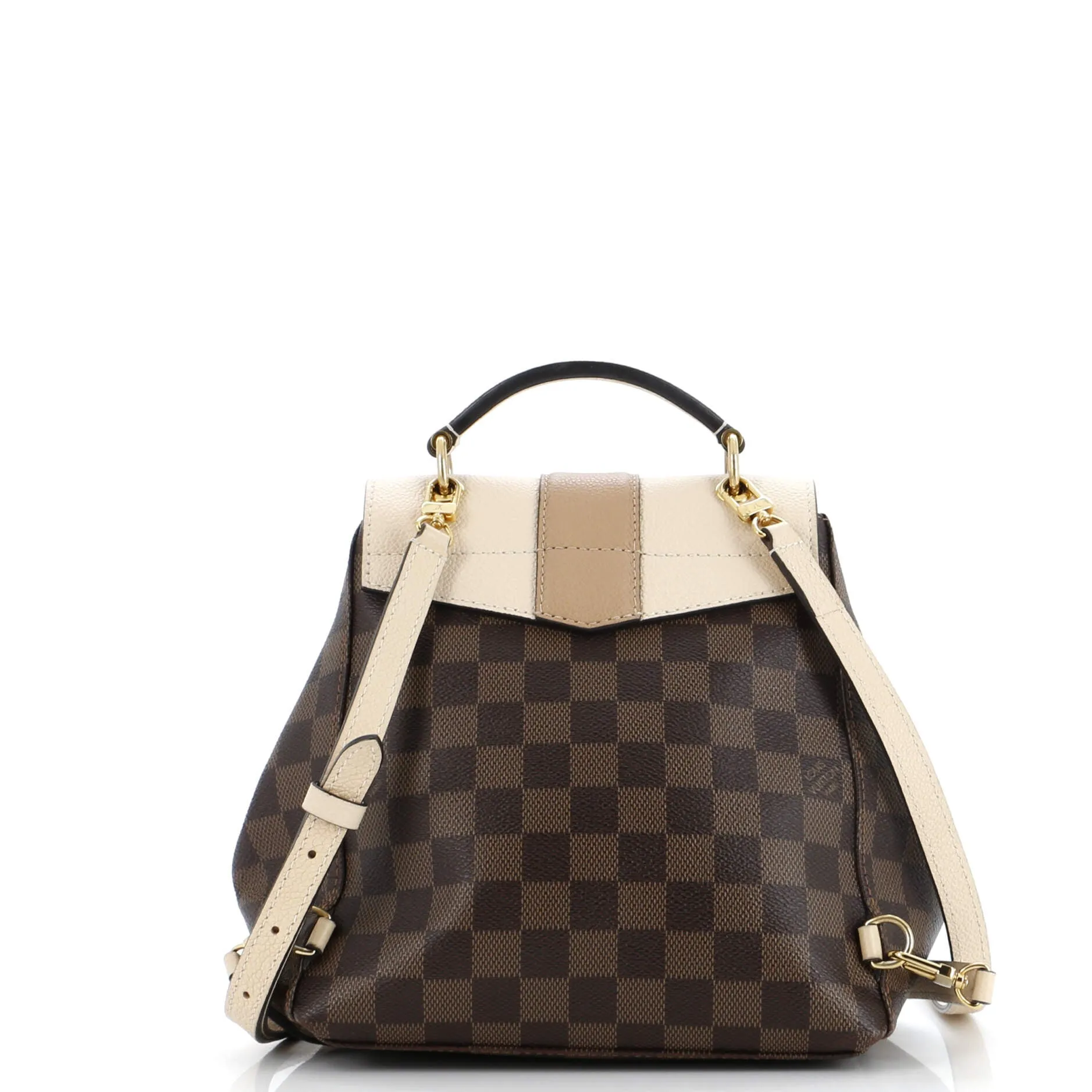 Designer Clapton Backpack Damier and Leather