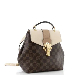 Designer Clapton Backpack Damier and Leather