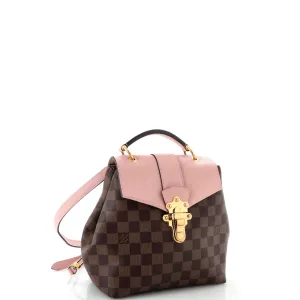 Designer Clapton Backpack Damier and Leather