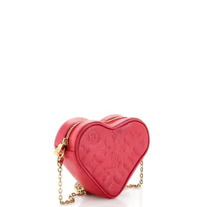 Designer Coeur Heart on Chain Bag Monogram Embossed Lambskin