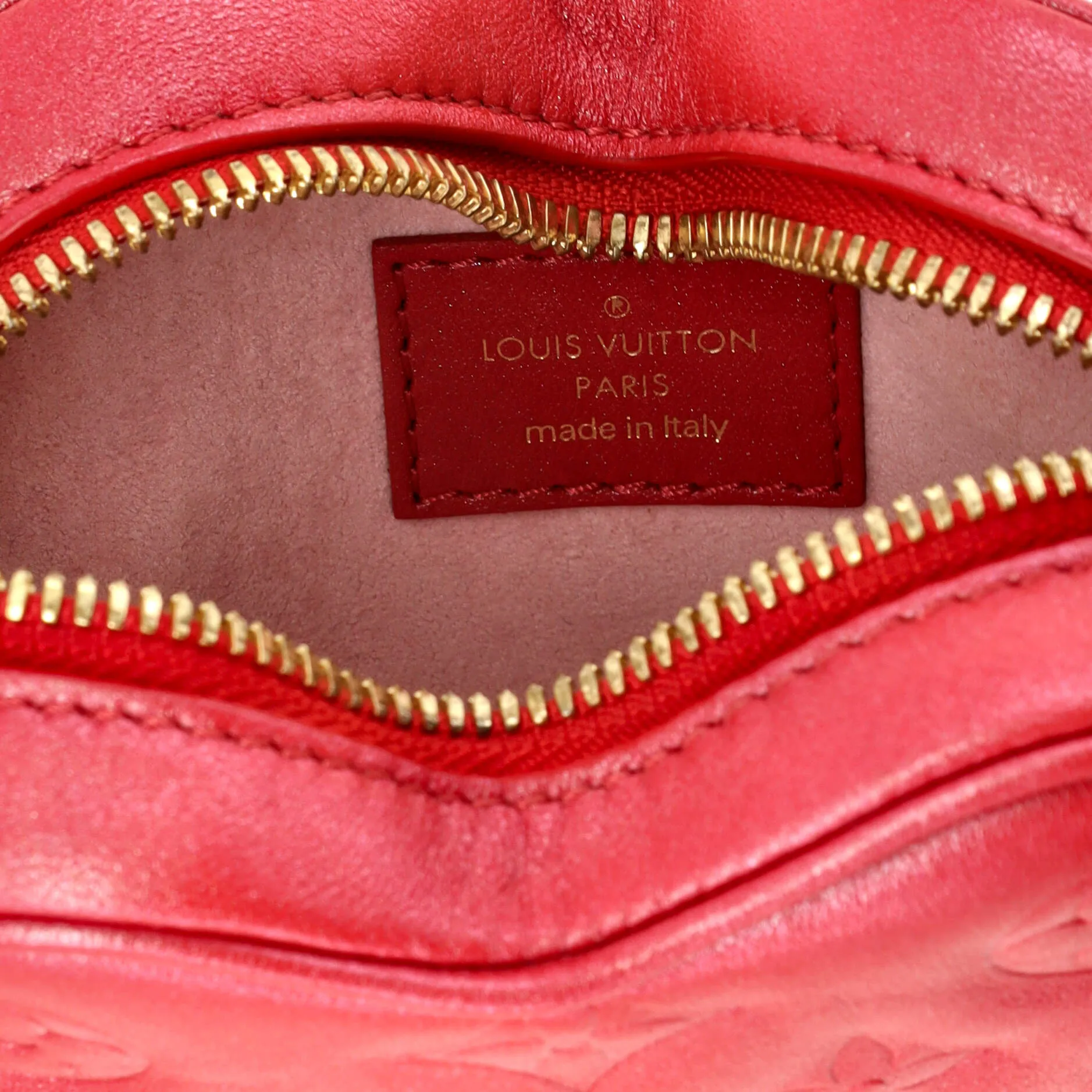 Designer Coeur Heart on Chain Bag Monogram Embossed Lambskin