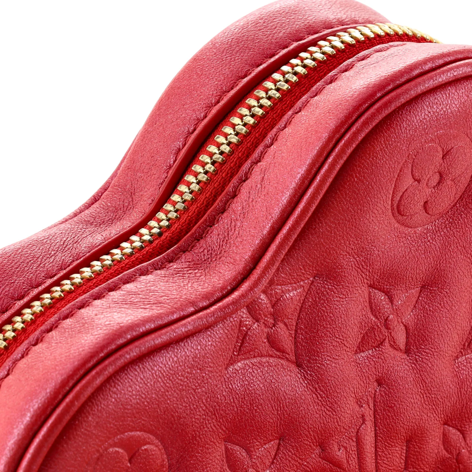 Designer Coeur Heart on Chain Bag Monogram Embossed Lambskin