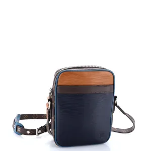 Designer Danube Handbag Epi Leather with Monogram Canvas Slim