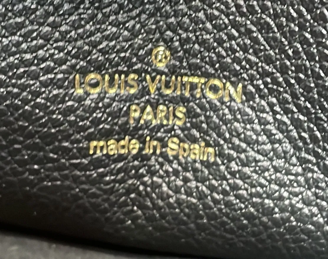 Designer Double Zip Pochette Monogram Empreinte Leather