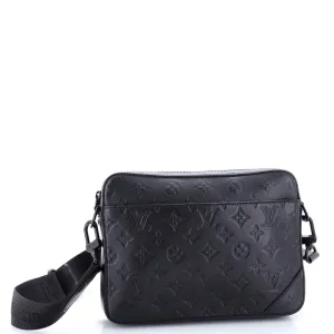 Designer Duo Messenger Bag Monogram Shadow Leather