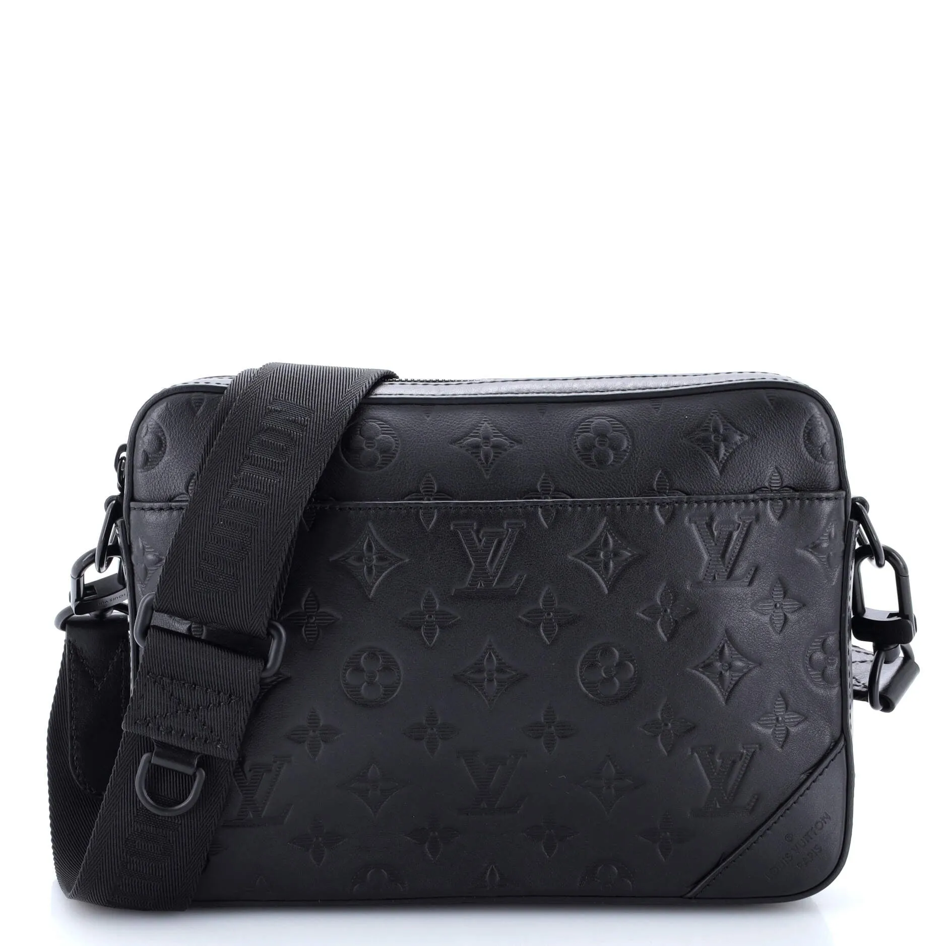 Designer Duo Messenger Bag Monogram Shadow Leather