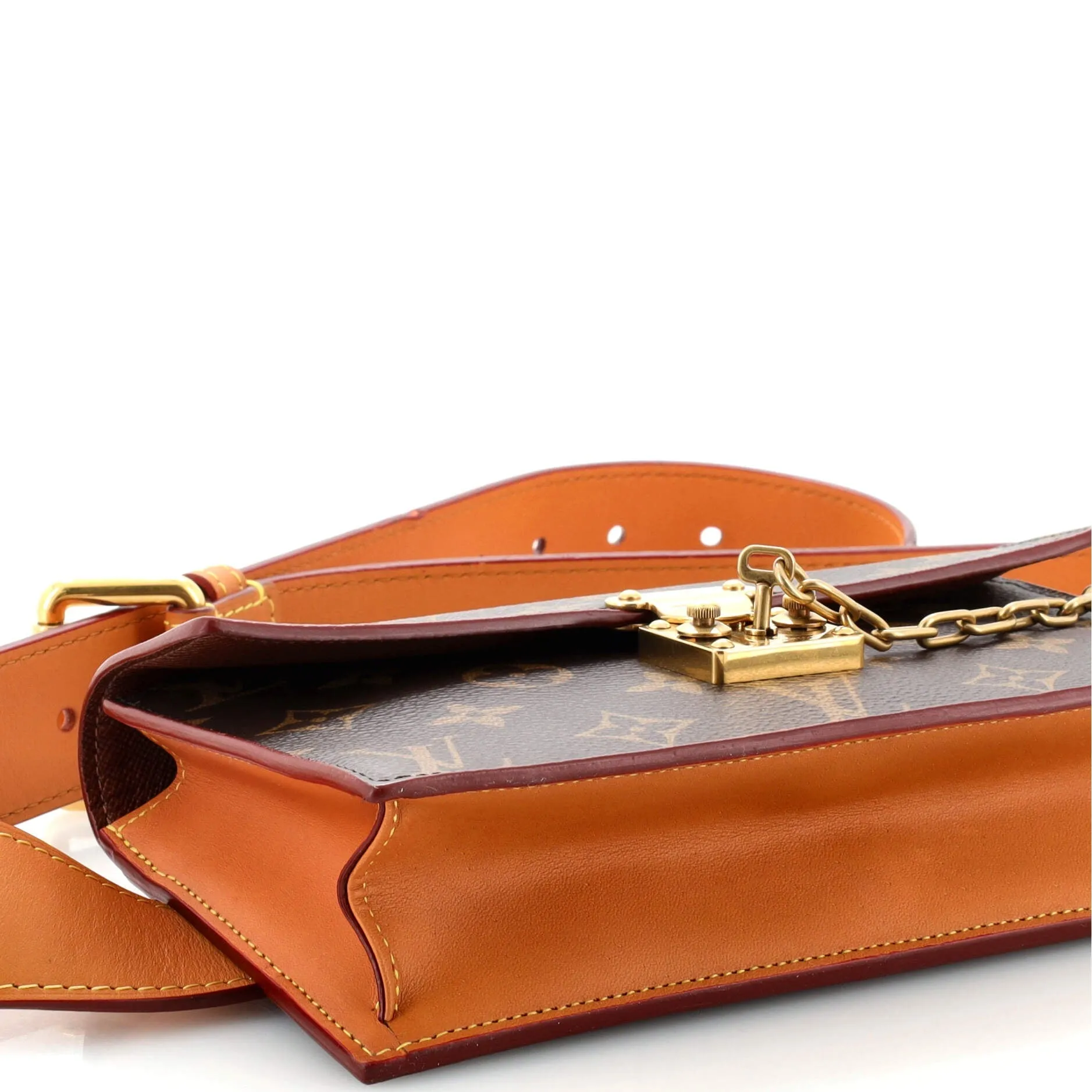 Designer S Lock Belt Pouch Monogram Canvas