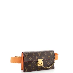 Designer S Lock Belt Pouch Monogram Canvas
