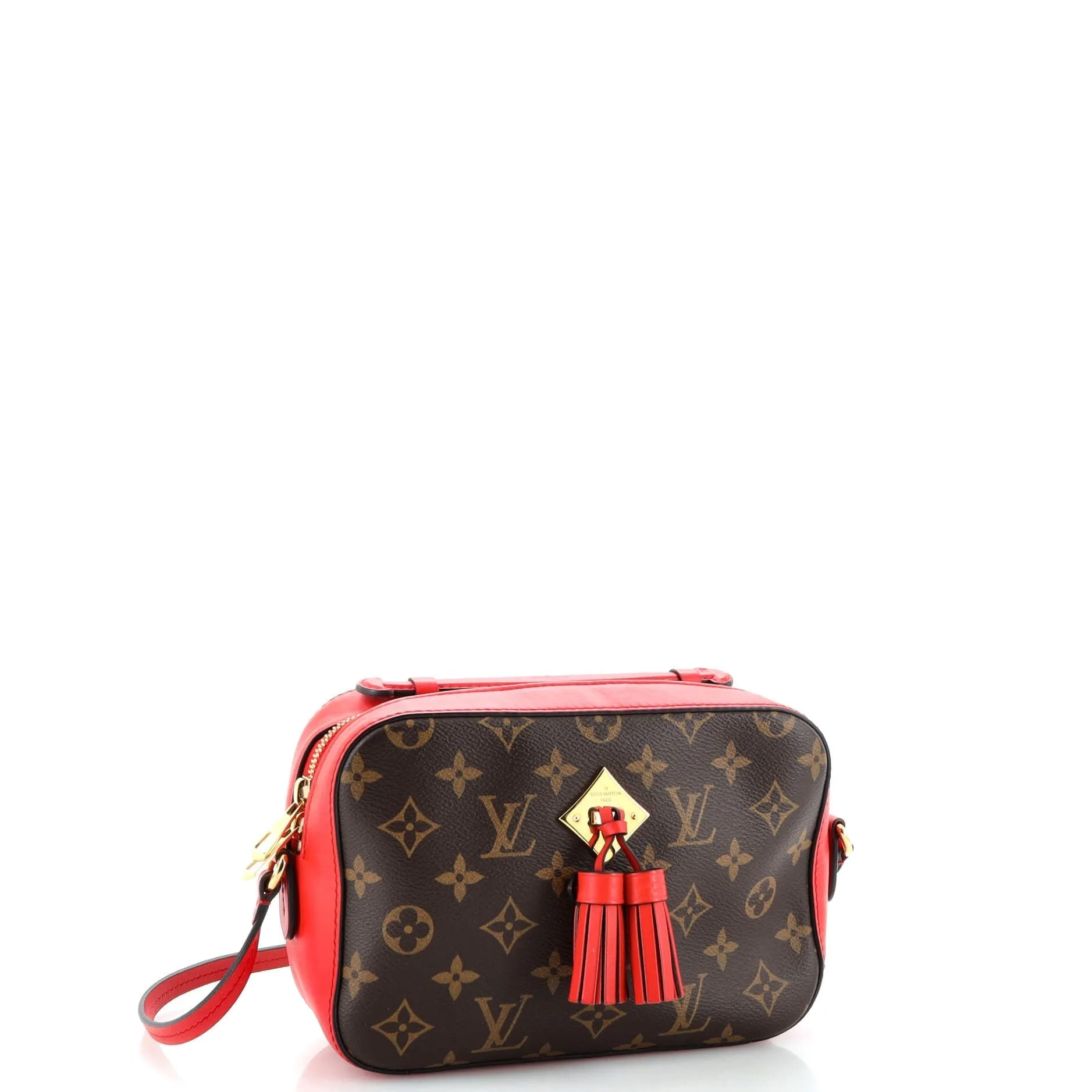 Designer Saintonge Handbag Monogram Canvas with Leather