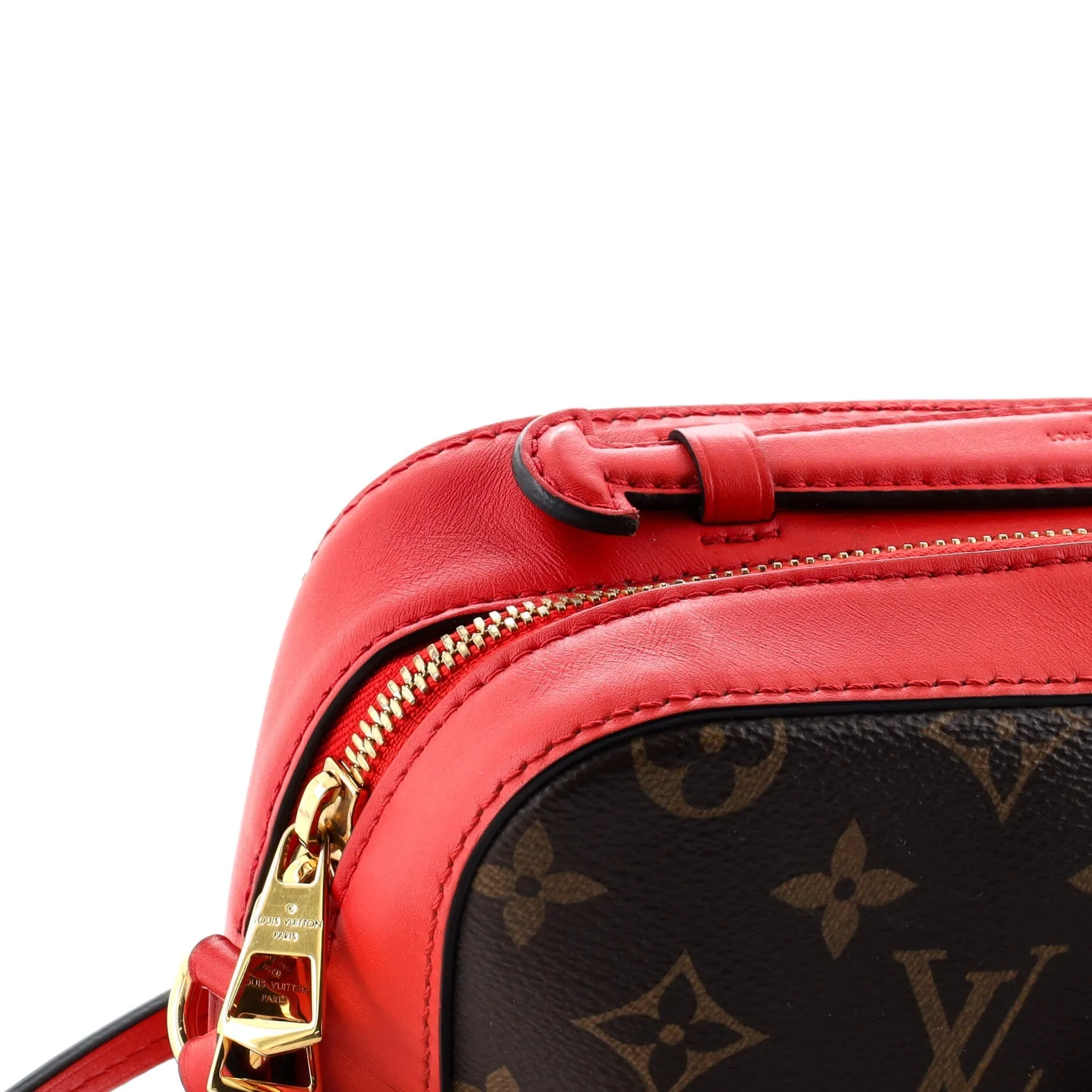 Designer Saintonge Handbag Monogram Canvas with Leather
