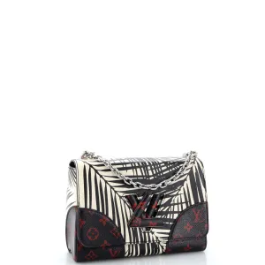Designer Twist Handbag Limited Edition Palm Print Leather with Monogram Infrarouge MM