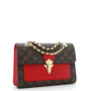 Designer Victoire Handbag Monogram Canvas and Leather