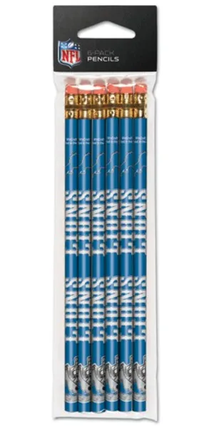 Detroit Lions Pencil 6 Pack