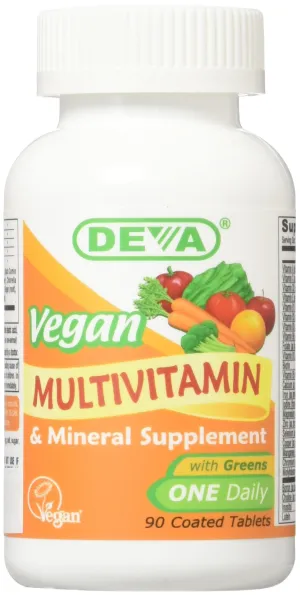 Deva Nutrition Vegan Vitamins Daily Multivitamin Y Minerales tabletas (Pack de 2)