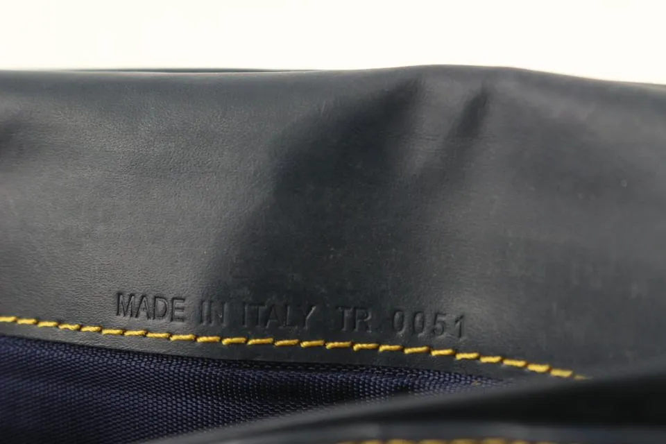 Dior Navy Blue Monogram Trotter Saddle Flap Long Wallet 2DA830
