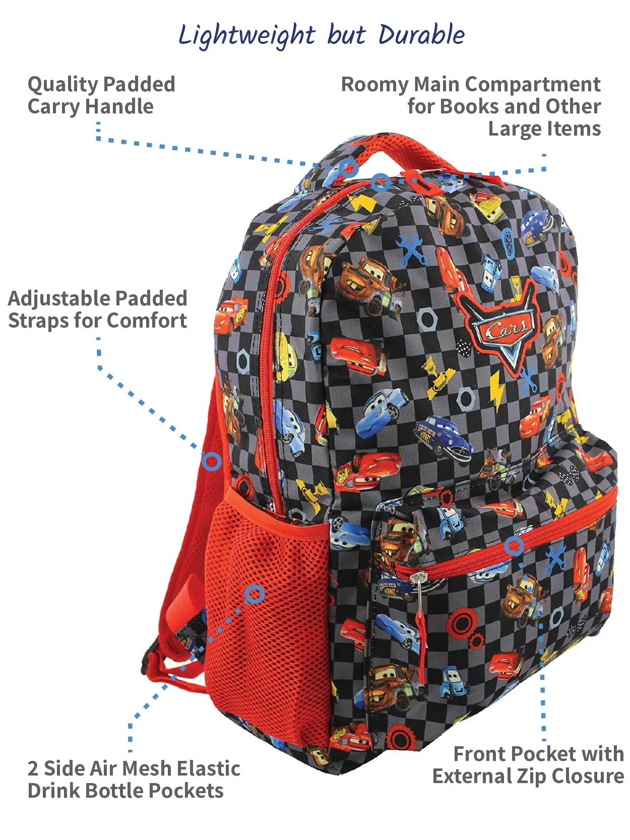 Disney Cars 16" School Backpack