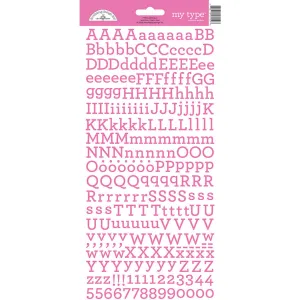 Doodlebug - My Type Alphabet Stickers - Bubblegum
